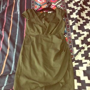 Green Low Neck Dress